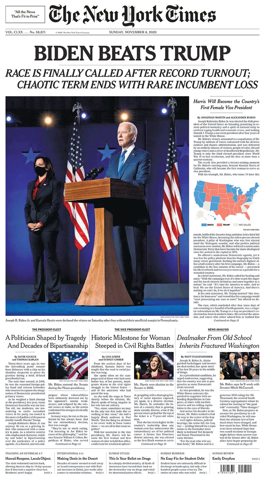 ABD gazeteleri Joe Biden'ın seçimi kazanmasını nasıl gördü?
